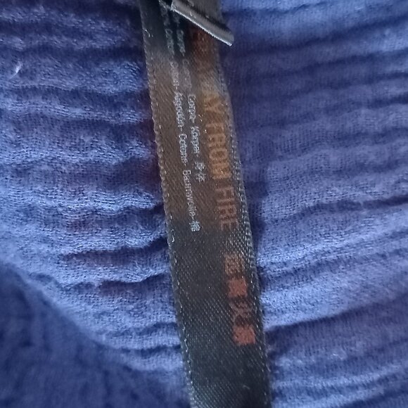 BY ANTHROPOLOGIE royal blue puff sleeve cotton mini dress - Picture 11 of 13